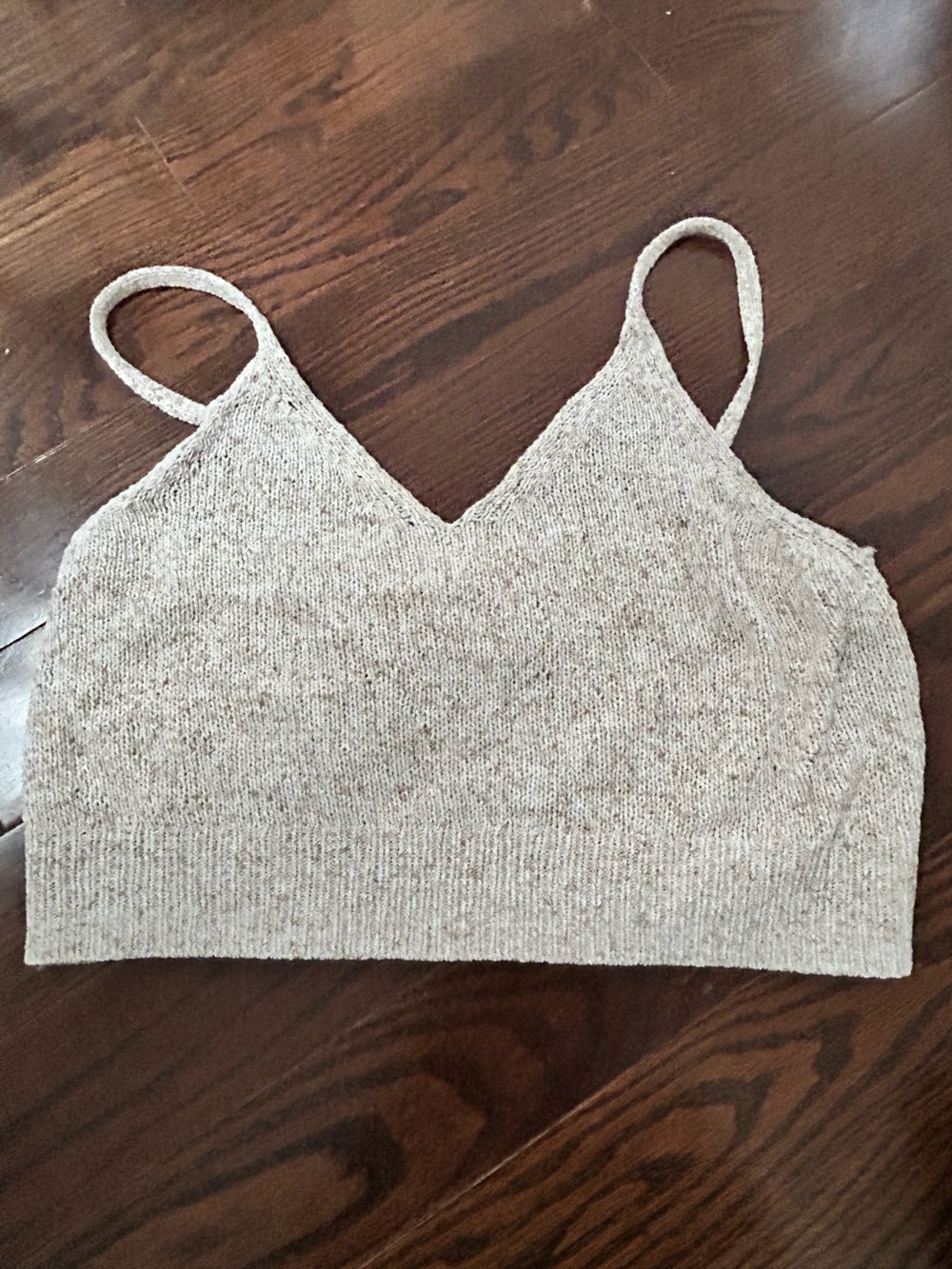 Soft Knit Halter Crop Top - Cream